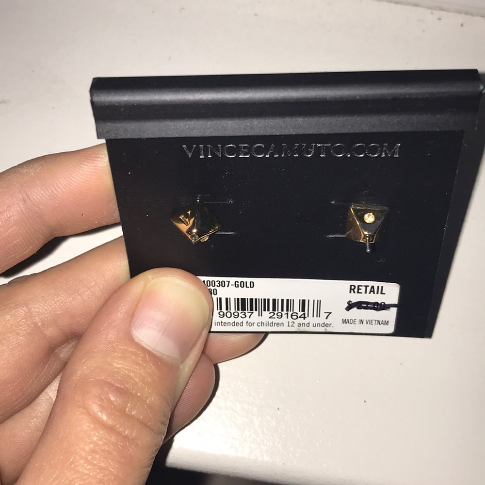 SOLD-Vince Camuto Dainty Gold Stud Earrings - Picture 5 of 7